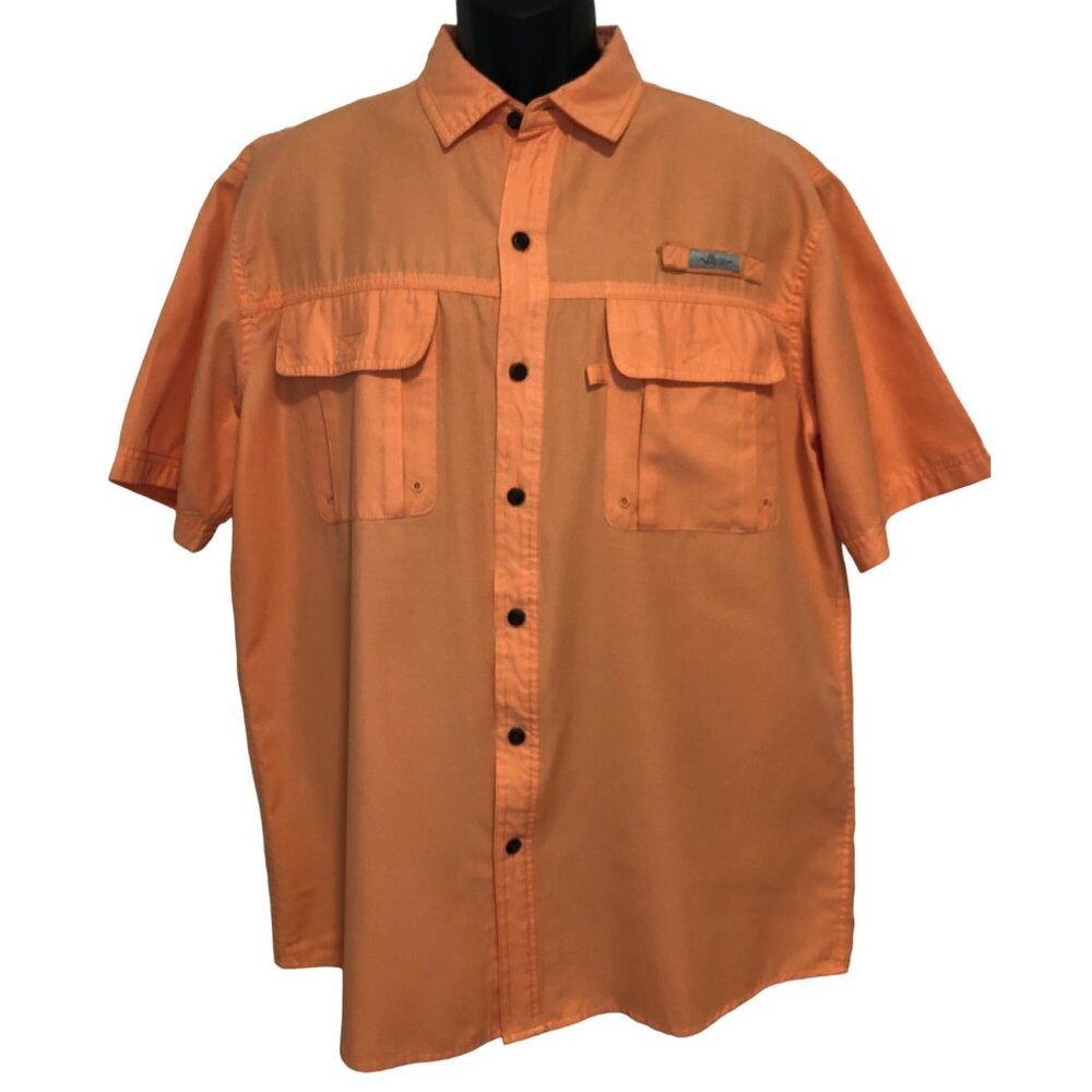 G.H. Bass & Co Men’s Size Large Orange Short Sleeve Button Up Shirt